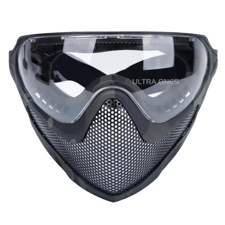 Premium Tactical FAST Helmet Half Face Mask with Flip Goggles – Hunting, Airsoft, Paintball Mask, Helmet Accessories for Shooting & Tactical Gear