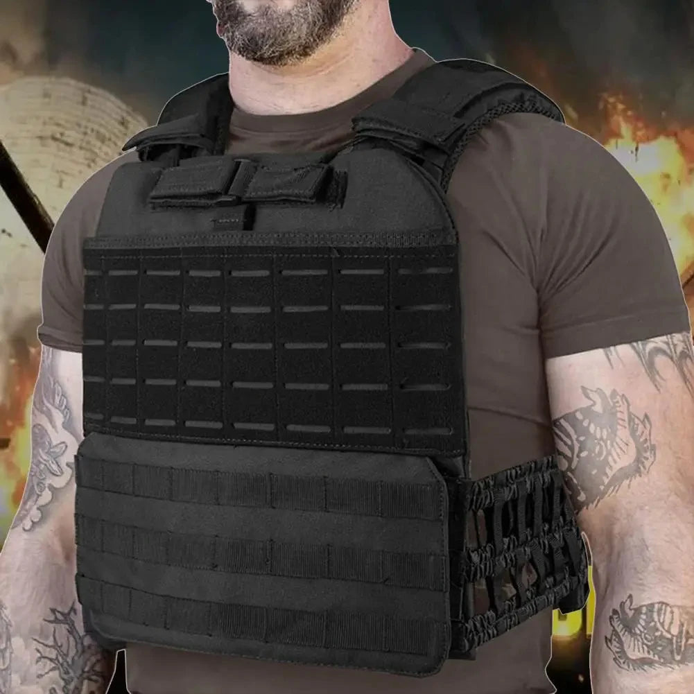Premium Tactical Hunting Vest for Men – Camouflage Plate Carrier, 900D Outdoor Sports Fitness, Weighted Training Vest, Adjustable Combat Gear for Fitness and Combat Training