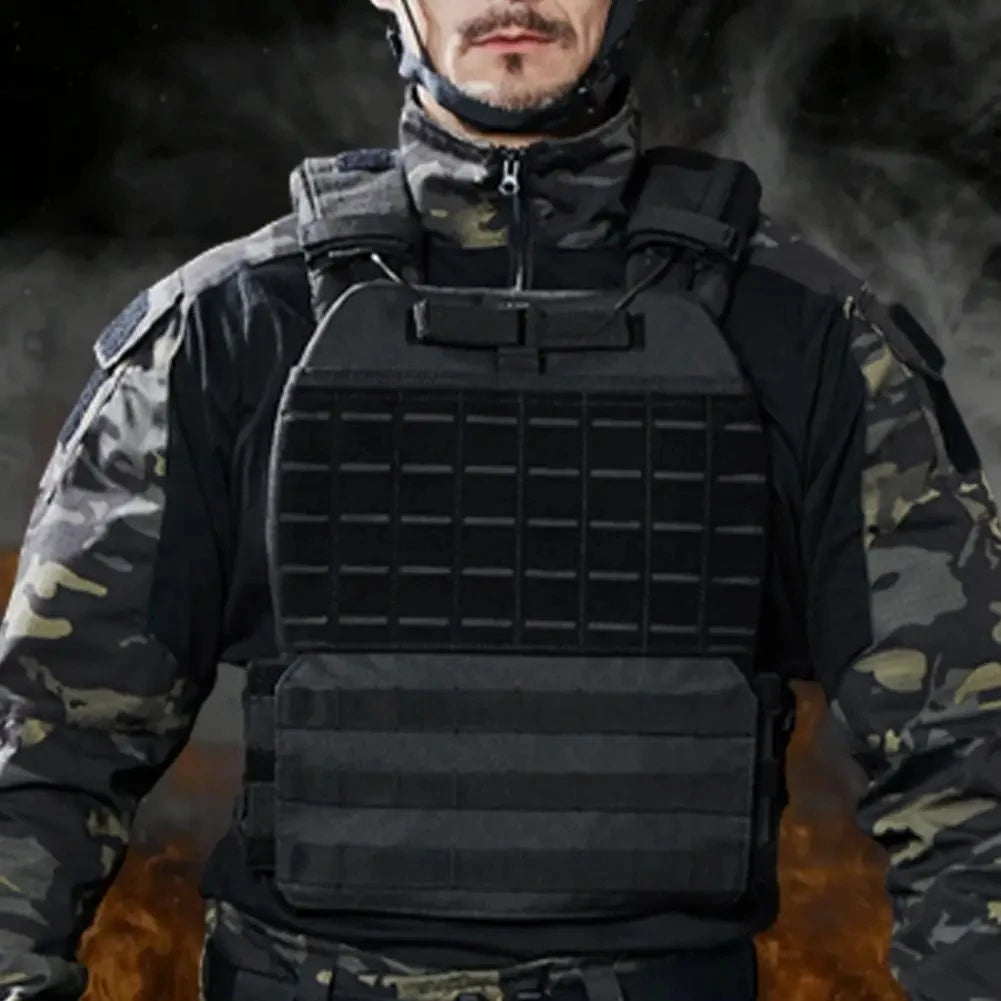Premium Tactical Hunting Vest for Men – Camouflage Plate Carrier, 900D Outdoor Sports Fitness, Weighted Training Vest, Adjustable Combat Gear for Fitness and Combat Training