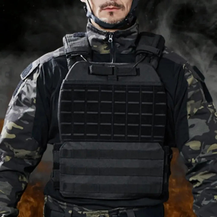Premium Tactical Hunting Vest for Men – Camouflage Plate Carrier, 900D Outdoor Sports Fitness, Weighted Training Vest, Adjustable Combat Gear for Fitness and Combat Training