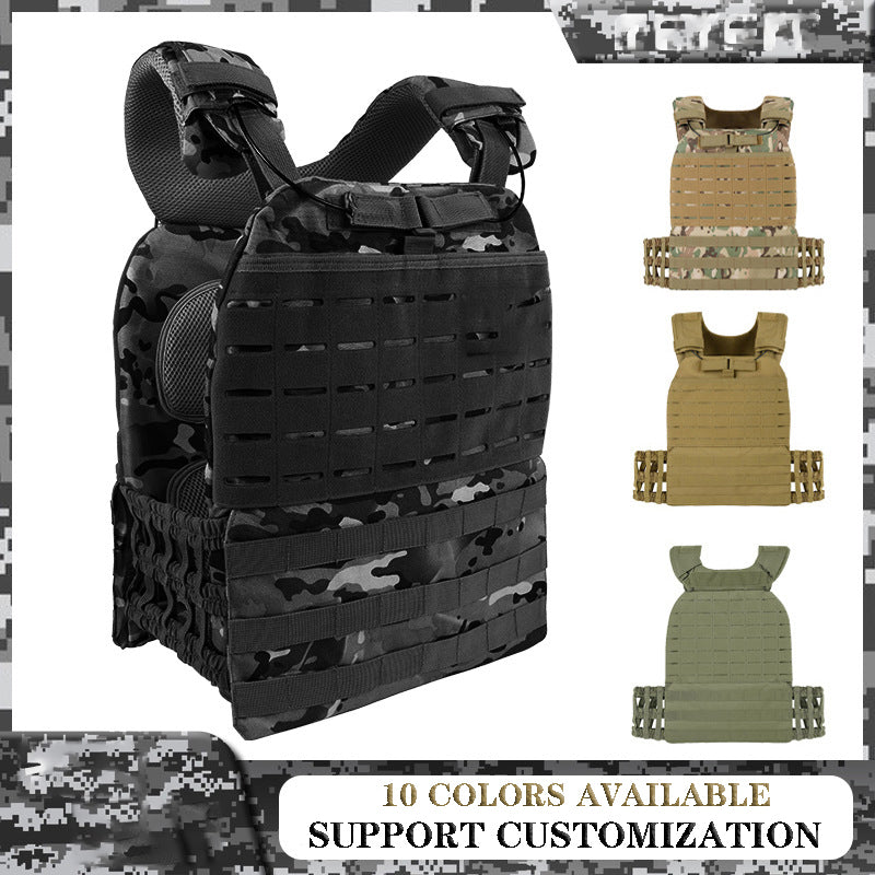 Premium Tactical Hunting Vest for Men – Camouflage Plate Carrier, 900D Outdoor Sports Fitness, Weighted Training Vest, Adjustable Combat Gear for Fitness and Combat Training