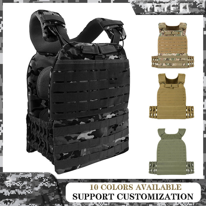 Premium Tactical Hunting Vest for Men – Camouflage Plate Carrier, 900D Outdoor Sports Fitness, Weighted Training Vest, Adjustable Combat Gear for Fitness and Combat Training
