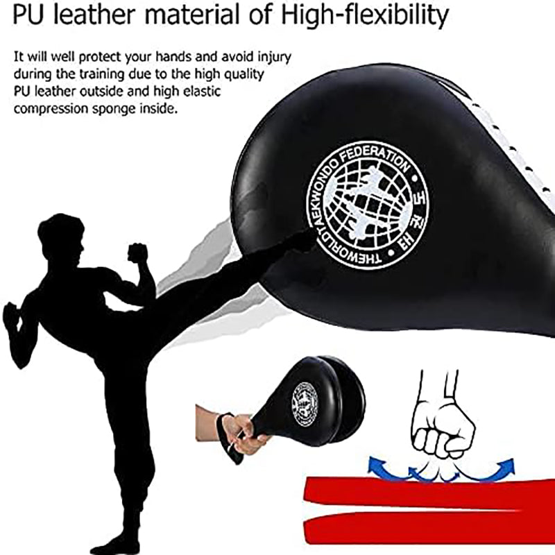Premium Taekwondo Boxing Pad – High Quality Foot Target for Sanda, Muay Thai, Kickboxing, MMA & Martial Arts Training, Lightweight PU Leather with EVA Foam for Kids & Adults