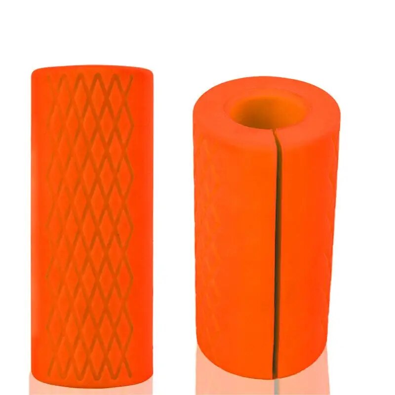 Premium Thick Bar Dumbbell Handles for Weightlifting - Anti-Slip Silicon Grip, Forearm Strength Support, Joint Pain Relief, Fitness Equipment for Bodybuilding