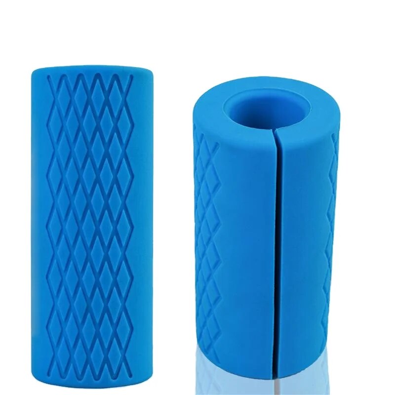 Premium Thick Bar Dumbbell Handles for Weightlifting - Anti-Slip Silicon Grip, Forearm Strength Support, Joint Pain Relief, Fitness Equipment for Bodybuilding