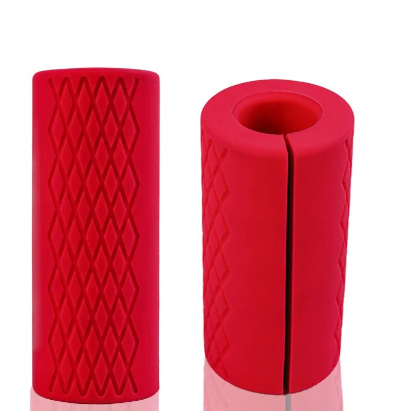 Premium Thick Bar Dumbbell Handles for Weightlifting - Anti-Slip Silicon Grip, Forearm Strength Support, Joint Pain Relief, Fitness Equipment for Bodybuilding