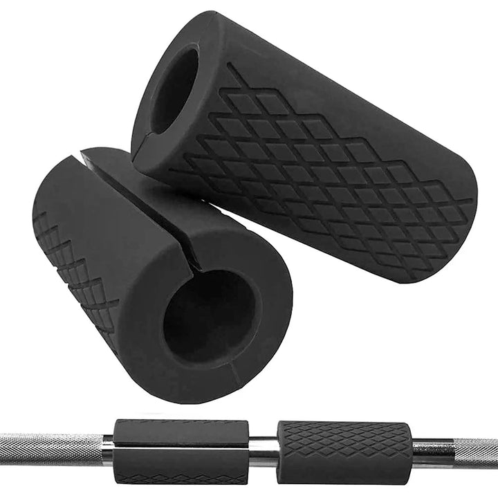 Premium Thick Bar Dumbbell Handles for Weightlifting - Anti-Slip Silicon Grip, Forearm Strength Support, Joint Pain Relief, Fitness Equipment for Bodybuilding