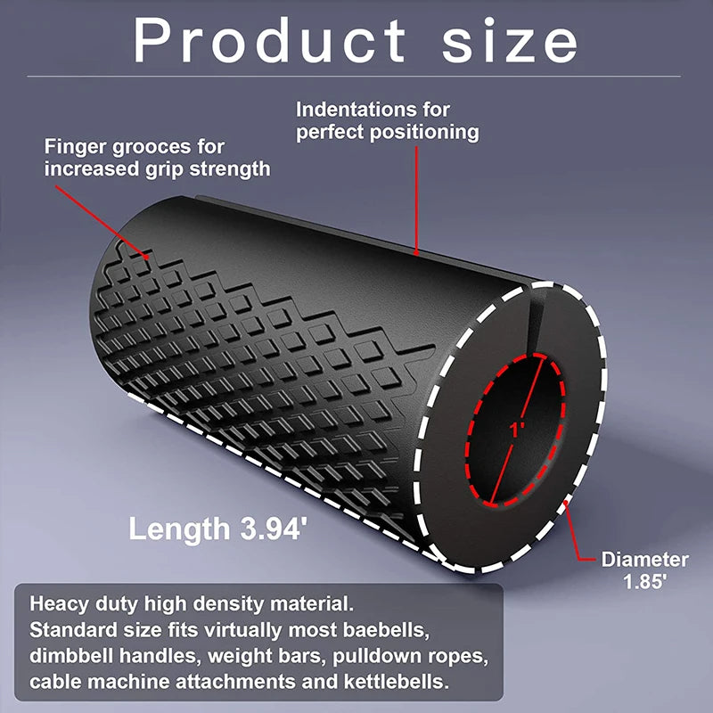 Premium Thick Bar Dumbbell Handles for Weightlifting - Anti-Slip Silicon Grip, Forearm Strength Support, Joint Pain Relief, Fitness Equipment for Bodybuilding