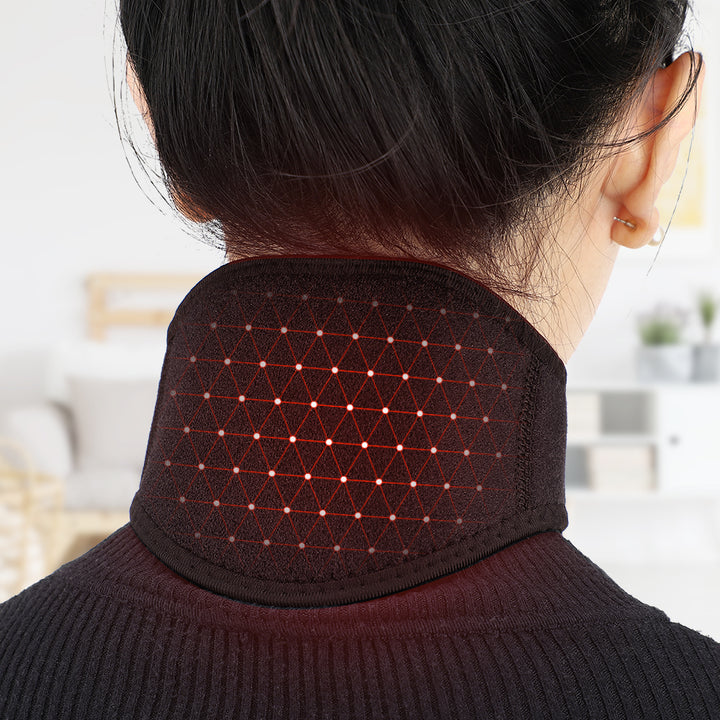 Premium Tourmaline Magnetic Neck Support Belt with Self-Heating & Infrared Therapy, Pain Relief Cervical Massager for Back & Neck Support