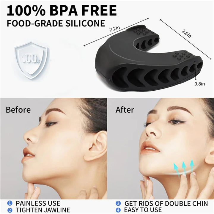 Premium U-Shape Jaw Exerciser – Facial Fitness & Jawline Training Equipment – Muscle Chew Ball for Mouth & Face, Double Chin Reducer, Jaw Strengthening & Chew Bite Breaker