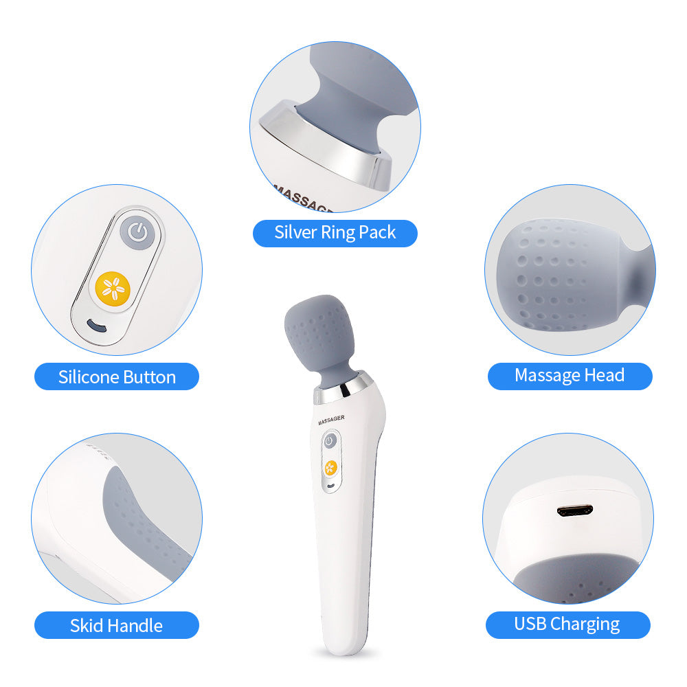 Premium USB Handheld Electric Massager – High Frequency Vibration Wand for Neck, Back, and Muscle Pain Relief, Deep Tissue Massage Machine with 5 Modes, Cordless Design, and Therapeutic Relief