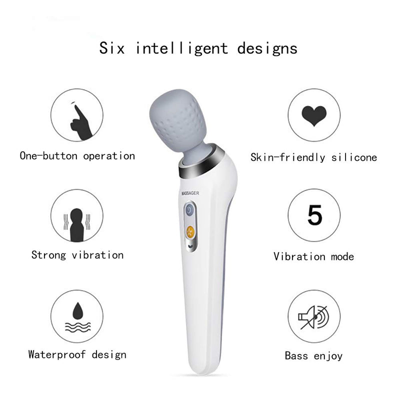 Premium USB Handheld Electric Massager – High Frequency Vibration Wand for Neck, Back, and Muscle Pain Relief, Deep Tissue Massage Machine with 5 Modes, Cordless Design, and Therapeutic Relief