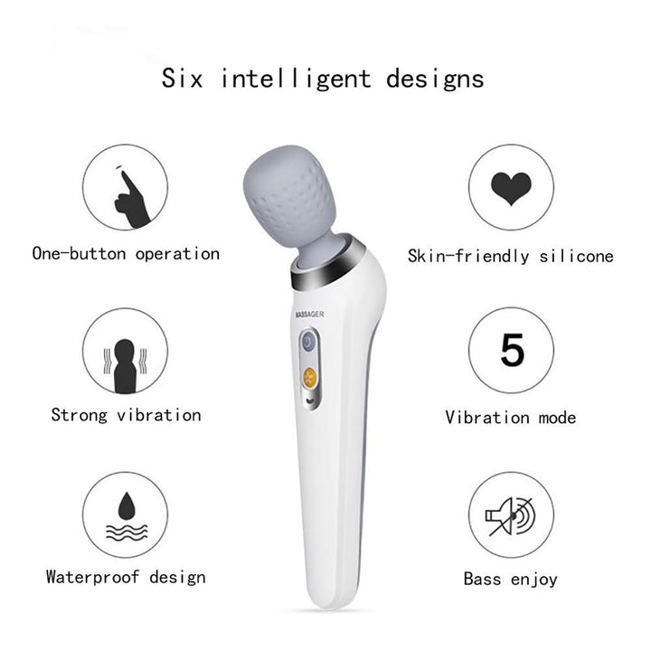 Premium USB Handheld Electric Massager – High Frequency Vibration Wand for Neck, Back, and Muscle Pain Relief, Deep Tissue Massage Machine with 5 Modes, Cordless Design, and Therapeutic Relief
