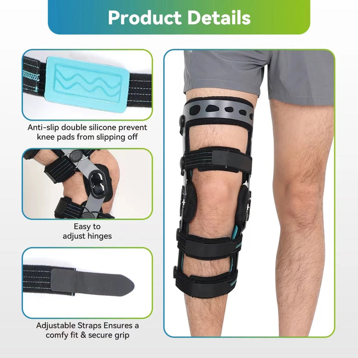 Premium Unloader Knee Brace for Arthritis Pain Relief, Osteoarthritis Support, Adjustable ROM Stabilizer, Post-Surgical Recovery, One Size Fits All, FDA Registered