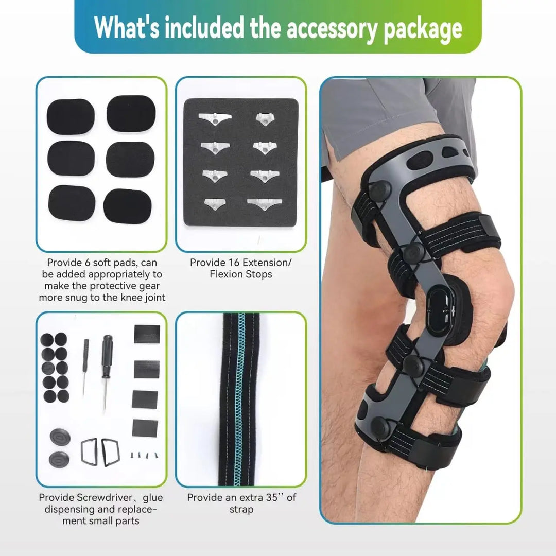 Premium Unloader Knee Brace for Arthritis Pain Relief, Osteoarthritis Support, Adjustable ROM Stabilizer, Post-Surgical Recovery, One Size Fits All, FDA Registered