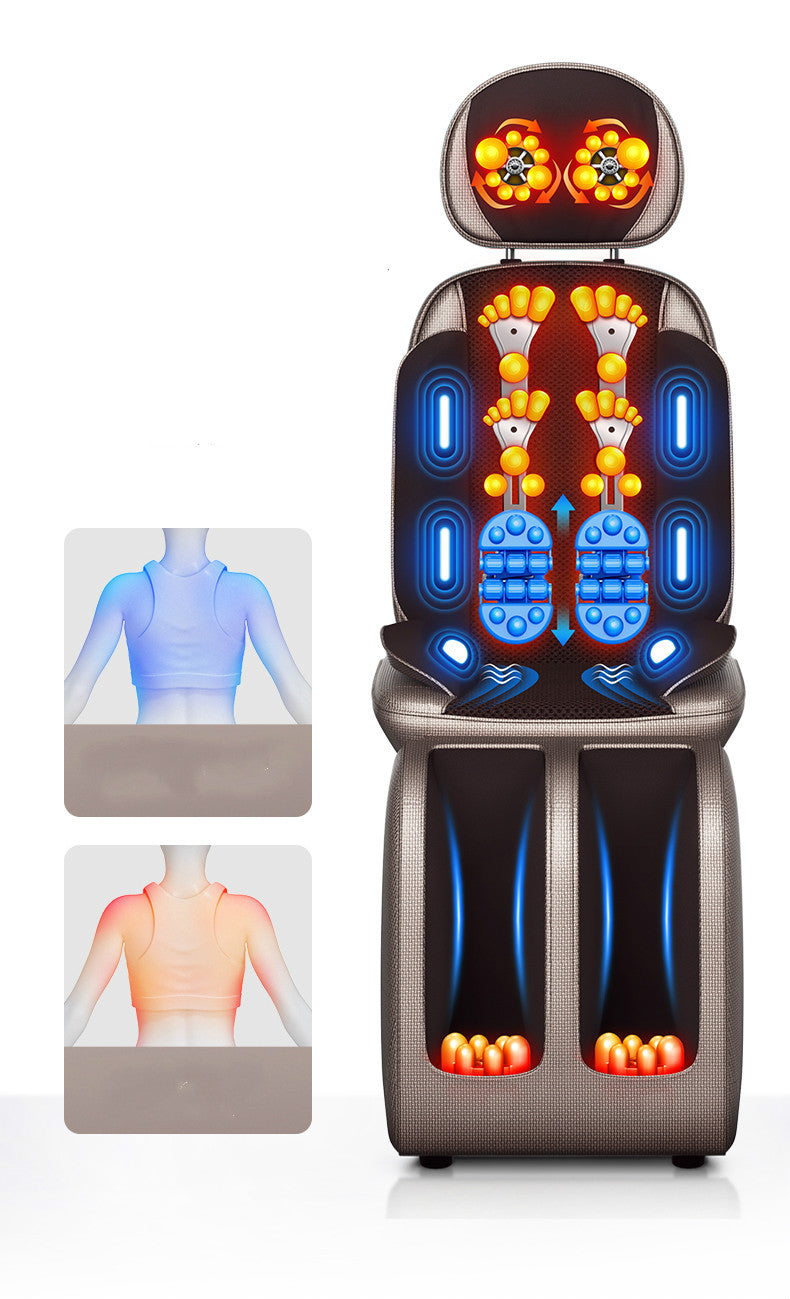 Premium Vibrating Electric Massage Chair Pad – Heated Neck and Back Cushion with Remote Control, Muscle Stimulator for Fatigue Relief, Ideal Gift for Home or Office, Compatible with US, UK, EU Plugs