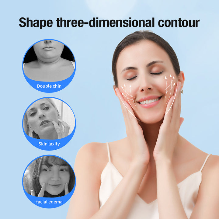 Premium Vibration Chin-Up Facial Lifting Massager – EMS V-Line Beauty Device for Double Chin Removal, Face Shaping, and Skin Firming, Adjustable and Portable with 5-7 Massage Modes