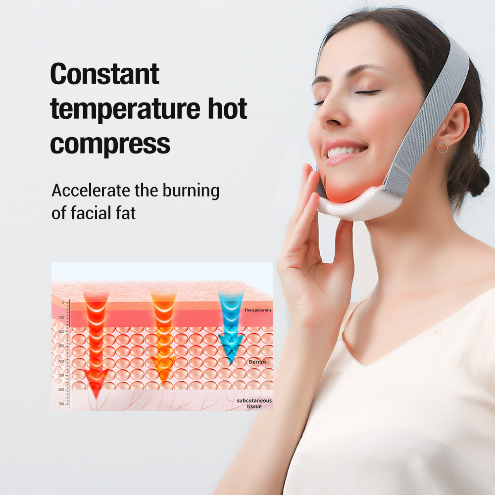 Premium Vibration Chin-Up Facial Lifting Massager – EMS V-Line Beauty Device for Double Chin Removal, Face Shaping, and Skin Firming, Adjustable and Portable with 5-7 Massage Modes