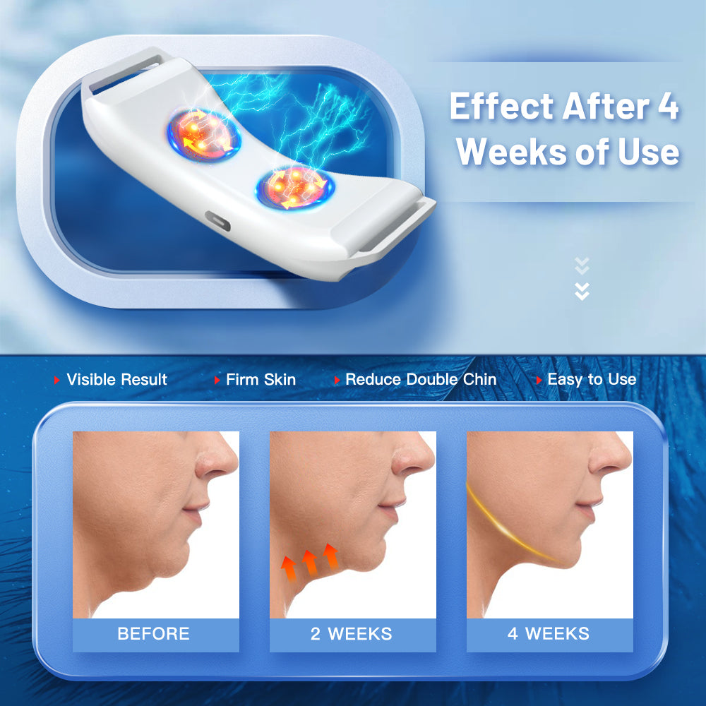 Premium Vibration Chin-Up Facial Lifting Massager – EMS V-Line Beauty Device for Double Chin Removal, Face Shaping, and Skin Firming, Adjustable and Portable with 5-7 Massage Modes