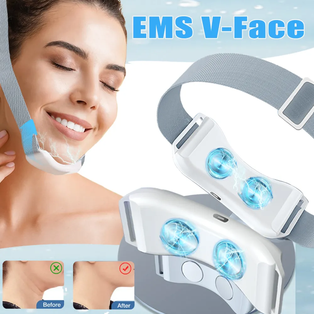 Premium Vibration Chin-Up Facial Lifting Massager – EMS V-Line Beauty Device for Double Chin Removal, Face Shaping, and Skin Firming, Adjustable and Portable with 5-7 Massage Modes