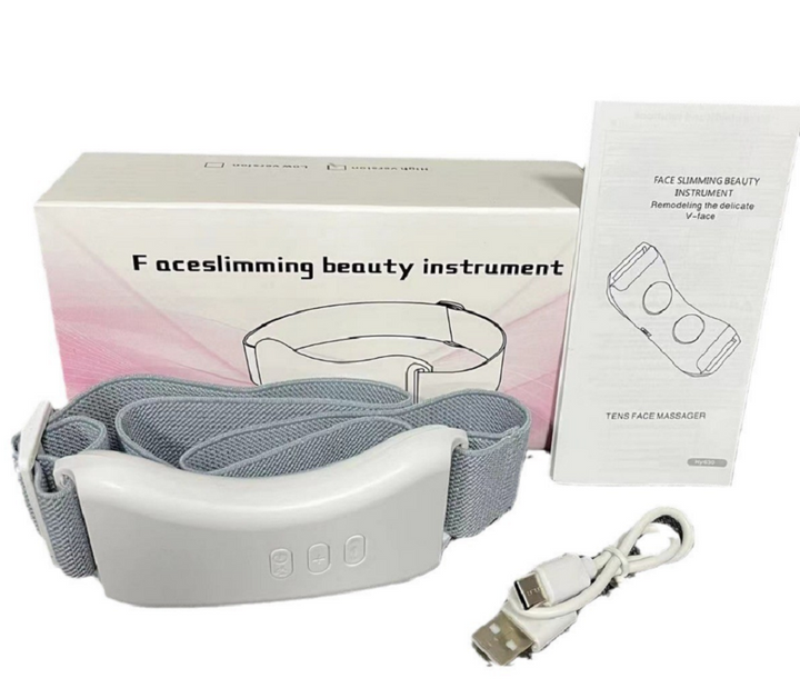 Premium Vibration Chin-Up Facial Lifting Massager – EMS V-Line Beauty Device for Double Chin Removal, Face Shaping, and Skin Firming, Adjustable and Portable with 5-7 Massage Modes