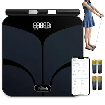 Premium Voice Broadcast Body Fat Scale – 8-Electrode Bioimpedance Analyzer, Smart Body Composition Scale with Professional Health Tracking