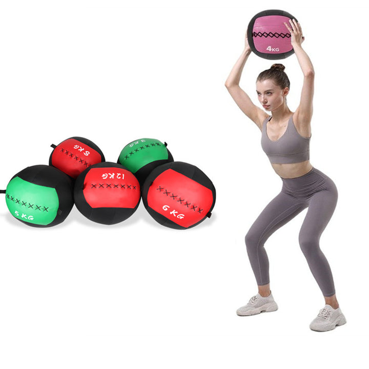 Premium Wall Medicine Ball – Adjustable 2-12kg Core Training Ball for CrossFit, Strength & Endurance – Empty, Fillable for Custom Weight, Ideal for Throwing & Slamming Exercises