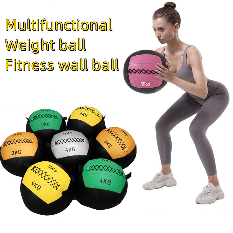 Premium Wall Medicine Ball – Adjustable 2-12kg Core Training Ball for CrossFit, Strength & Endurance – Empty, Fillable for Custom Weight, Ideal for Throwing & Slamming Exercises