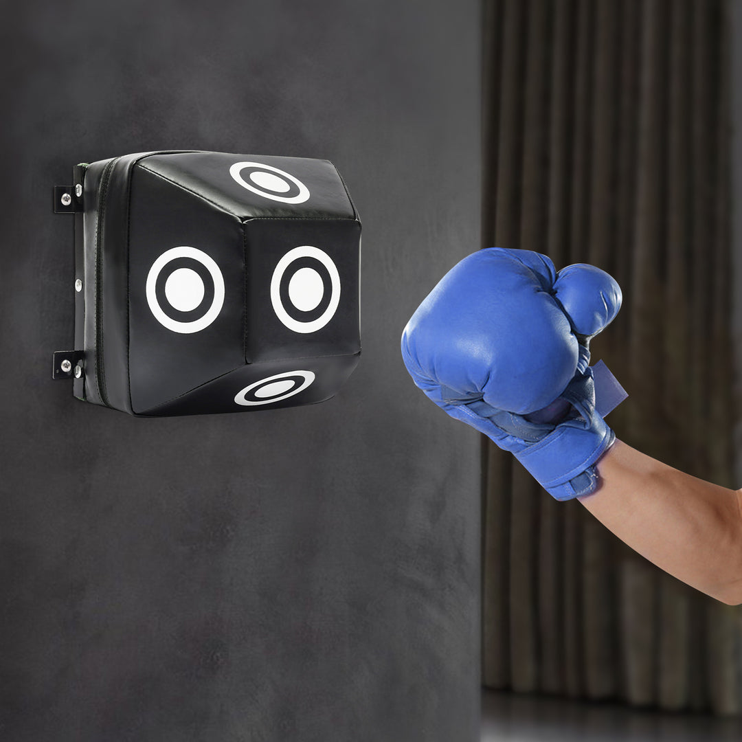 Premium Wall-Mount Boxing Training Target for Home & Gym – Uppercut Punching Bag with 4 Hit Points, Space-Saving Design, Durable PU & EVA Construction, Easy Installation & Cleaning