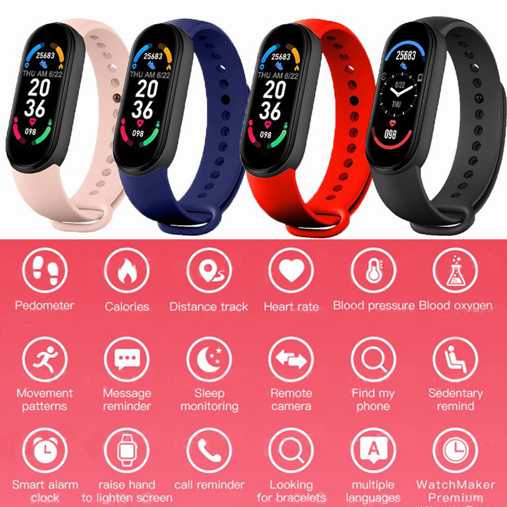 Premium Waterproof Fitness Smartwatch for Men & Women - Heart Rate, Blood Pressure, Activity Tracker, Sleep Monitor, Multi-Sport Modes, Call & Message Alerts, Bluetooth, 0.96” Display