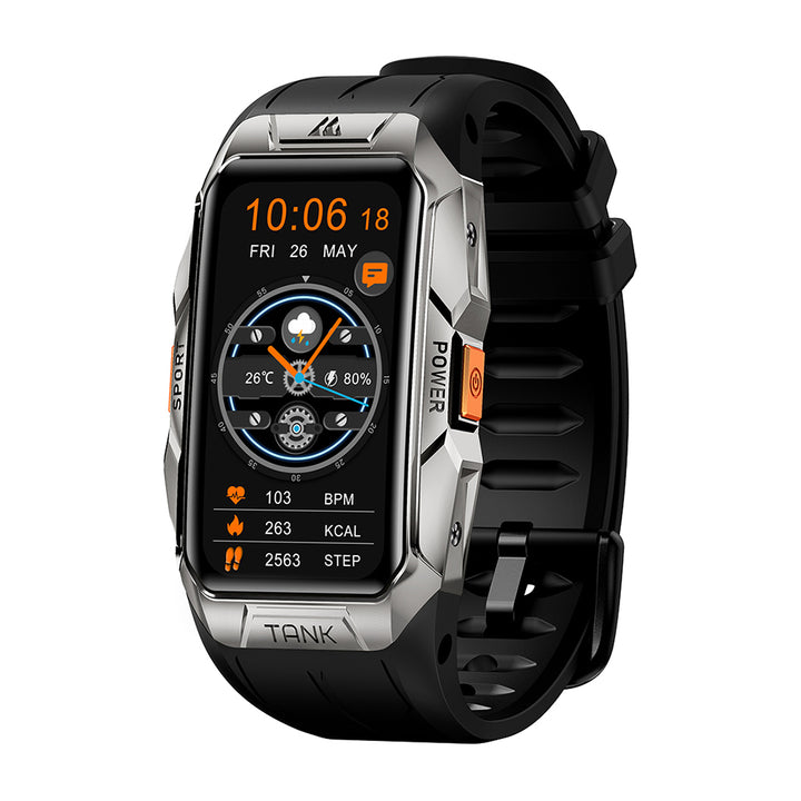Premium Waterproof Smartwatch for Men & Women – 1.47" AMOLED Display, 70 Sports Modes, Heart Rate & Blood Pressure Monitor, Sleep Tracker, Military Certified, 10ATM, IP69K, Bluetooth 5.1, Fitness Tracker for Android & iOS