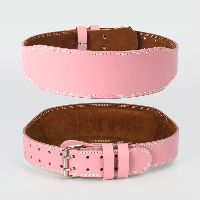 Premium Weight Lifting Belt for Women – 10.5cm Wide Gym Fitness Back Support Belt for Squats, Powerlifting, Cross Training, Workout Belt with Suede Lining, Durable Leather, Pink Color
