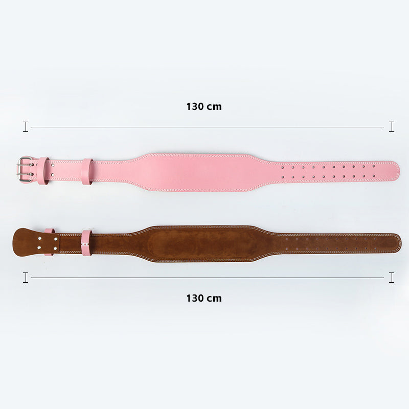 Premium Weight Lifting Belt for Women – 10.5cm Wide Gym Fitness Back Support Belt for Squats, Powerlifting, Cross Training, Workout Belt with Suede Lining, Durable Leather, Pink Color