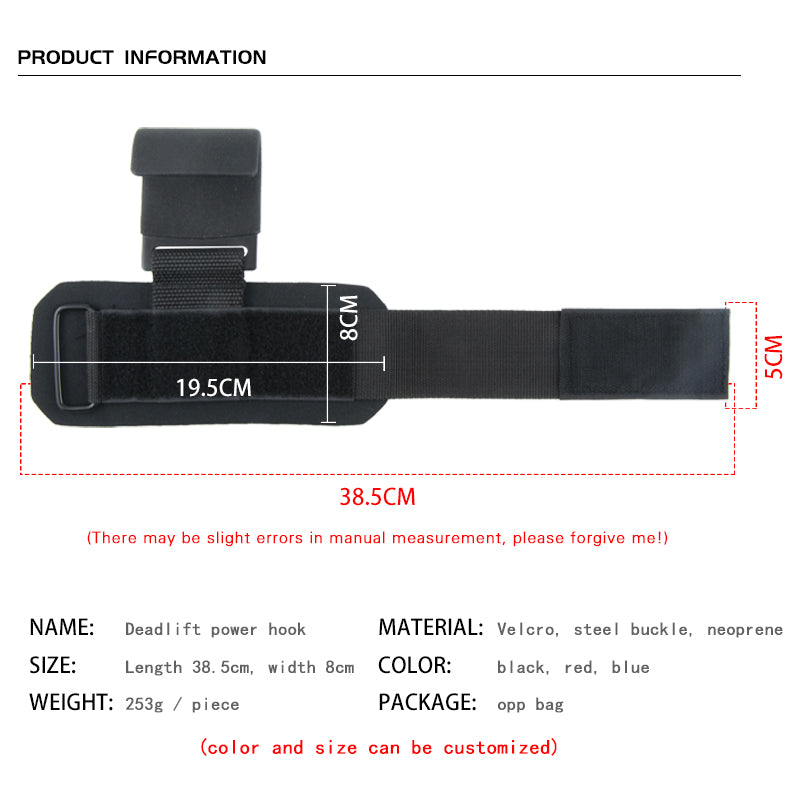 Premium Weight Lifting Hook Grips with Wrist Wraps – Hand-Bar Wrist Straps for Gym Fitness, Powerlifting, Pull-Ups, Heavy-Duty Hook Weight Straps, Adjustable Fit, Enhanced Grip Support