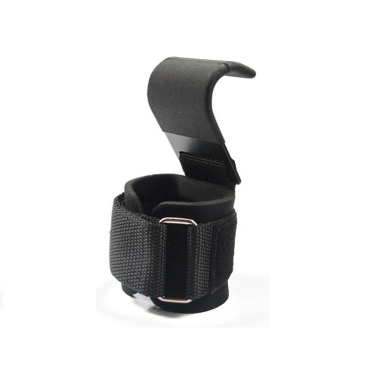 Premium Weight Lifting Hook Grips with Wrist Wraps – Hand-Bar Wrist Straps for Gym Fitness, Powerlifting, Pull-Ups, Heavy-Duty Hook Weight Straps, Adjustable Fit, Enhanced Grip Support