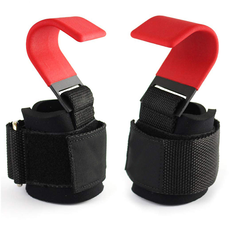 Premium Weight Lifting Hook Grips with Wrist Wraps – Hand-Bar Wrist Straps for Gym Fitness, Powerlifting, Pull-Ups, Heavy-Duty Hook Weight Straps, Adjustable Fit, Enhanced Grip Support