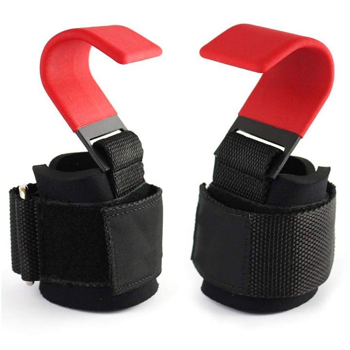 Premium Weight Lifting Hook Grips with Wrist Wraps – Hand-Bar Wrist Straps for Gym Fitness, Powerlifting, Pull-Ups, Heavy-Duty Hook Weight Straps, Adjustable Fit, Enhanced Grip Support