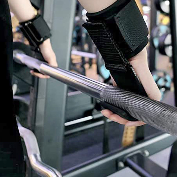 Premium Weight Lifting Hook Grips with Wrist Wraps – Hand-Bar Wrist Straps for Gym Fitness, Powerlifting, Pull-Ups, Heavy-Duty Hook Weight Straps, Adjustable Fit, Enhanced Grip Support