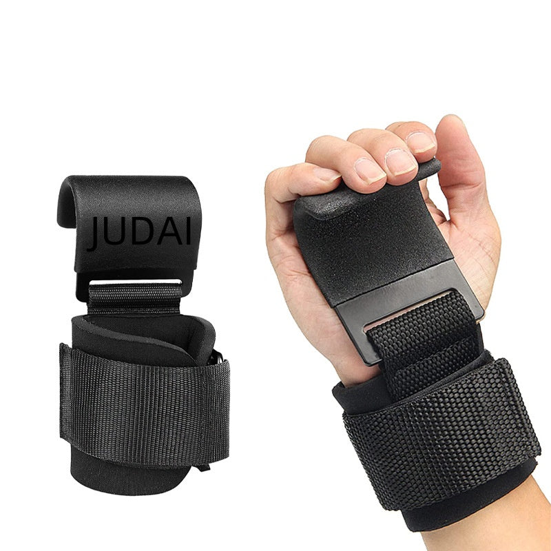 Premium Weight Lifting Hook Grips with Wrist Wraps – Hand-Bar Wrist Straps for Gym Fitness, Powerlifting, Pull-Ups, Heavy-Duty Hook Weight Straps, Adjustable Fit, Enhanced Grip Support