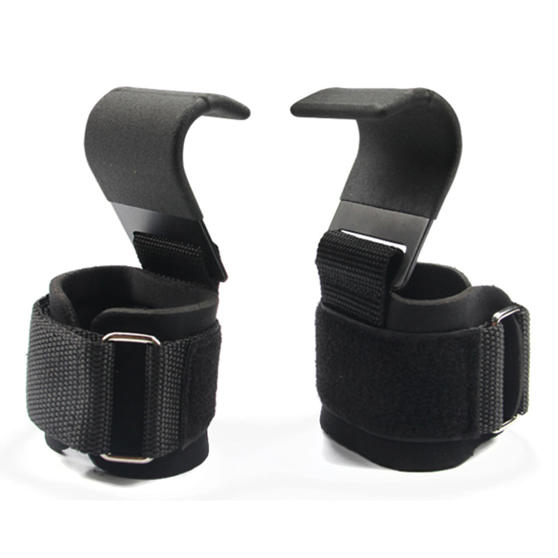 Premium Weight Lifting Hook Grips with Wrist Wraps – Hand-Bar Wrist Straps for Gym Fitness, Powerlifting, Pull-Ups, Heavy-Duty Hook Weight Straps, Adjustable Fit, Enhanced Grip Support