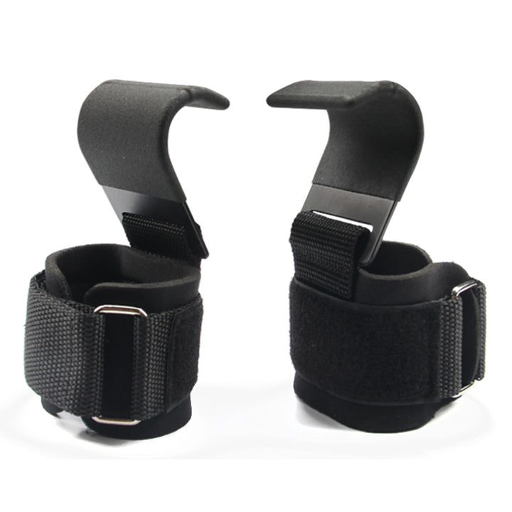 Premium Weight Lifting Hook Grips with Wrist Wraps – Hand-Bar Wrist Straps for Gym Fitness, Powerlifting, Pull-Ups, Heavy-Duty Hook Weight Straps, Adjustable Fit, Enhanced Grip Support