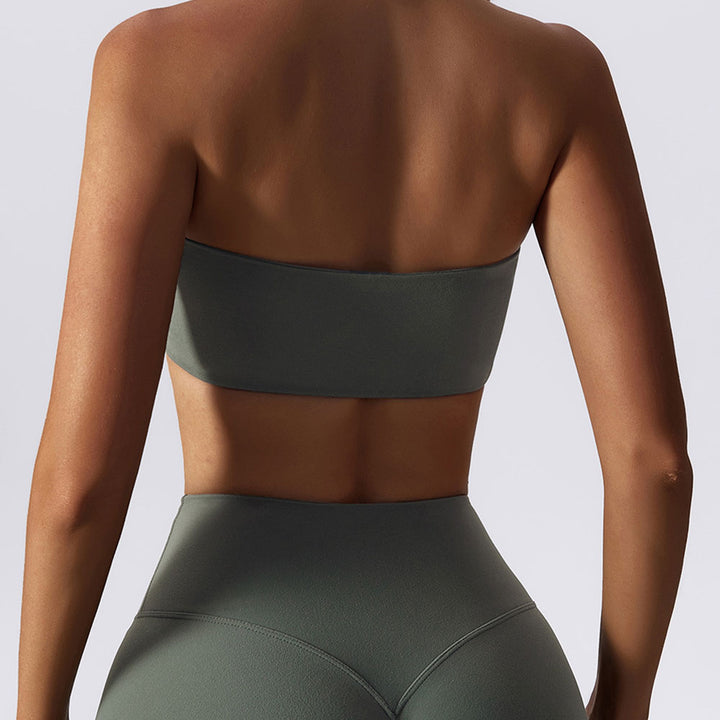 Premium Women's Fitness Sports Bra – Breathable Strapless Bandeau Bustier for Yoga, Gym & Workout – Comfortable Wrapped Chest Design, Soft Sports Underwear, Breathable, Adjustable Fit