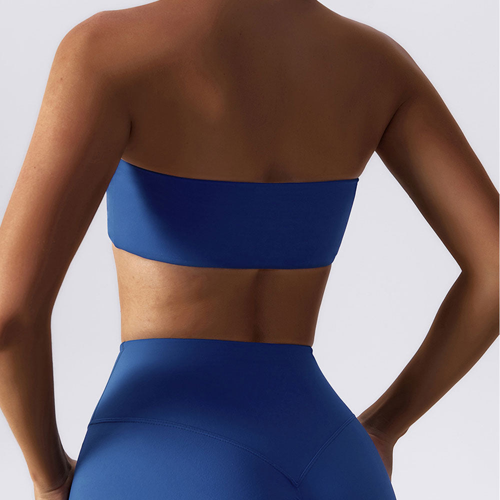 Premium Women's Fitness Sports Bra – Breathable Strapless Bandeau Bustier for Yoga, Gym & Workout – Comfortable Wrapped Chest Design, Soft Sports Underwear, Breathable, Adjustable Fit