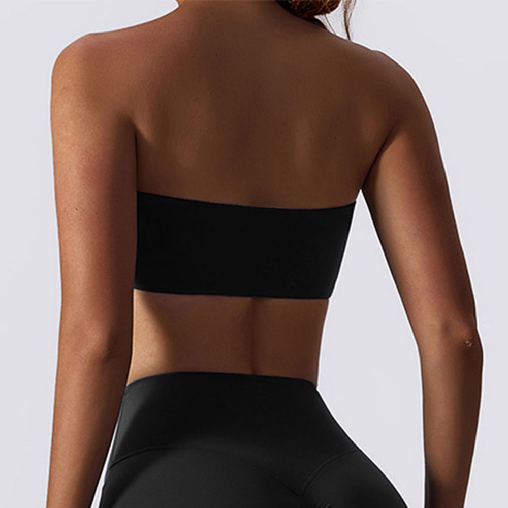 Premium Women's Fitness Sports Bra – Breathable Strapless Bandeau Bustier for Yoga, Gym & Workout – Comfortable Wrapped Chest Design, Soft Sports Underwear, Breathable, Adjustable Fit