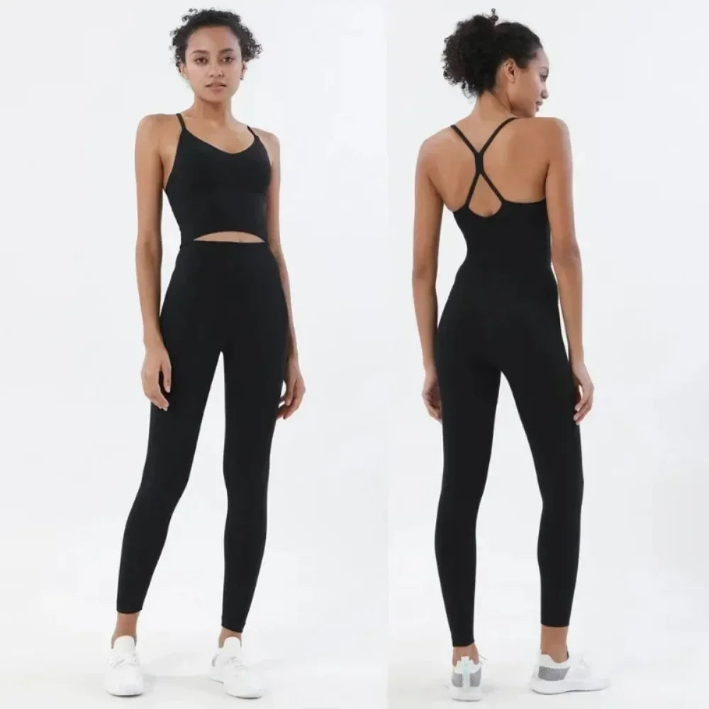 Premium Women's Gym Sports Bra & Leggings Set – High Waist, Breathable, Quick-Drying Naked Feeling Fitness Outfit, Yoga & Workout Apparel, 80% Nylon, 20% Elastane