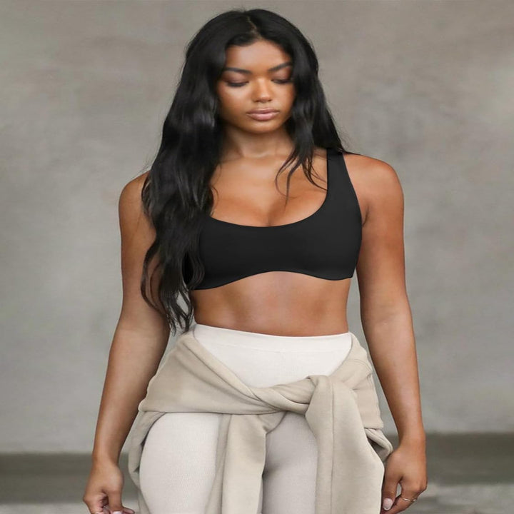 Premium Women's Yoga Bra – High Elasticity, Sweat-Wicking, Moisture-Absorbing, Breathable, Seamless Fit, Contouring Design, Four-Way Stretch, Nude Feel, Nylon & Spandex