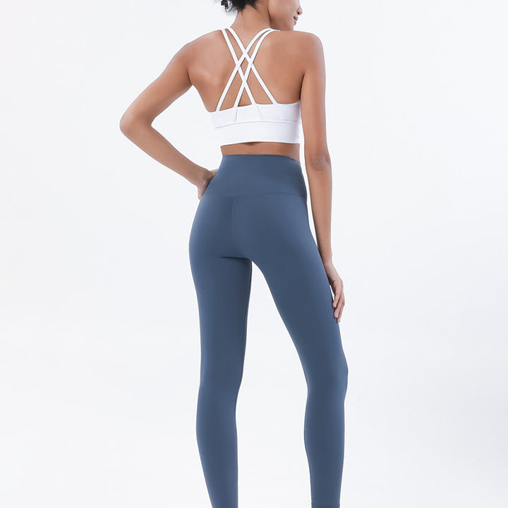Premium Women's Yoga Set – Breathable Tracksuit for Fitness, Running, and Outdoor Sports – High-Waisted Leggings & Sports Bra, Comfortable & Elastic, Nylon-Spandex Blend, Removable Chest Pads, Invisible Waist Pocket