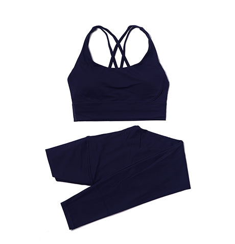 Premium Women's Yoga Set – Breathable Tracksuit for Fitness, Running, and Outdoor Sports – High-Waisted Leggings & Sports Bra, Comfortable & Elastic, Nylon-Spandex Blend, Removable Chest Pads, Invisible Waist Pocket