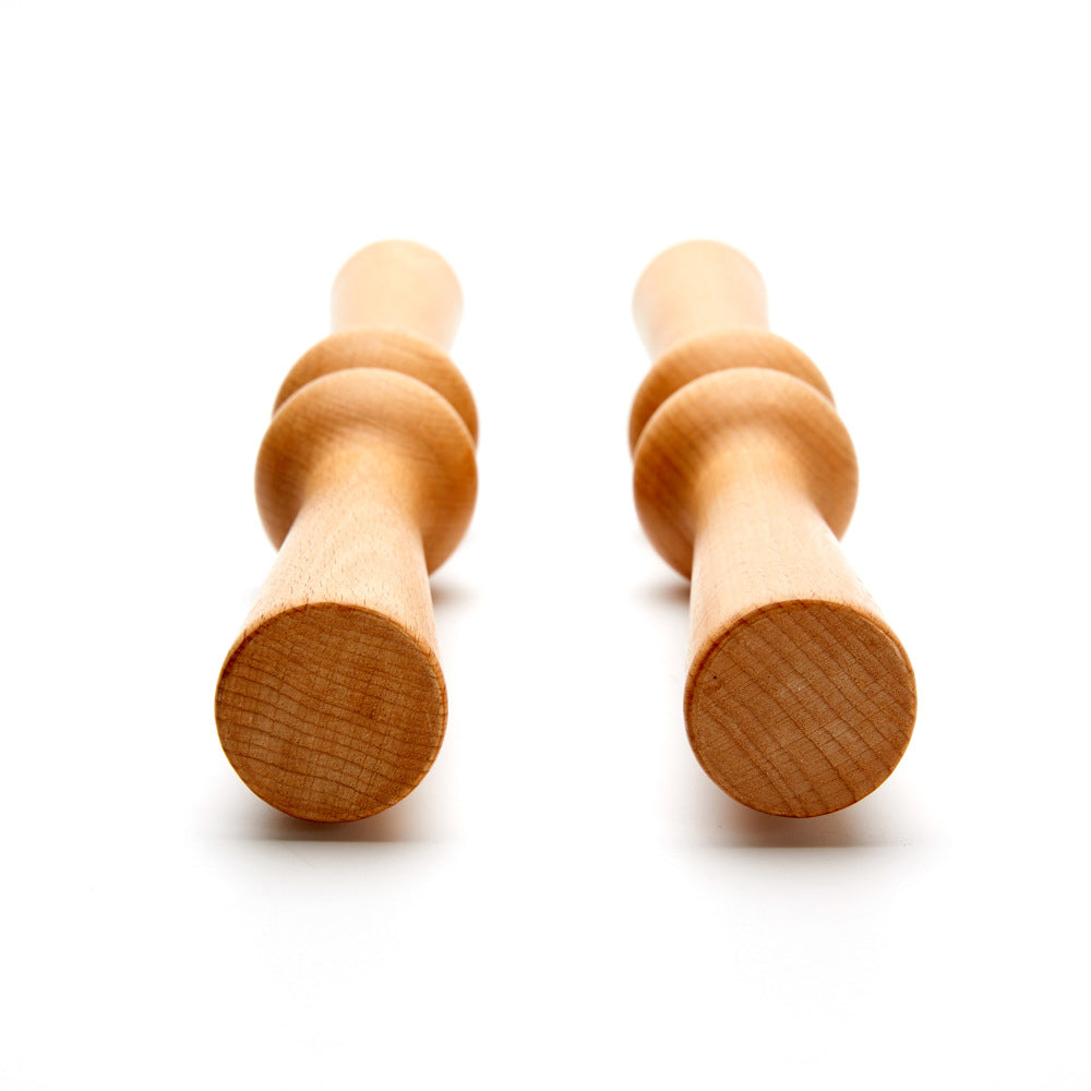 Premium Wood Back Roller for Muscle Recovery, Spine Alignment & Pain Relief, Manual Back Massager, Deep Tissue Roller for Back, Waist, Neck, Shoulders, and Calves, High-Quality Rubber Wood