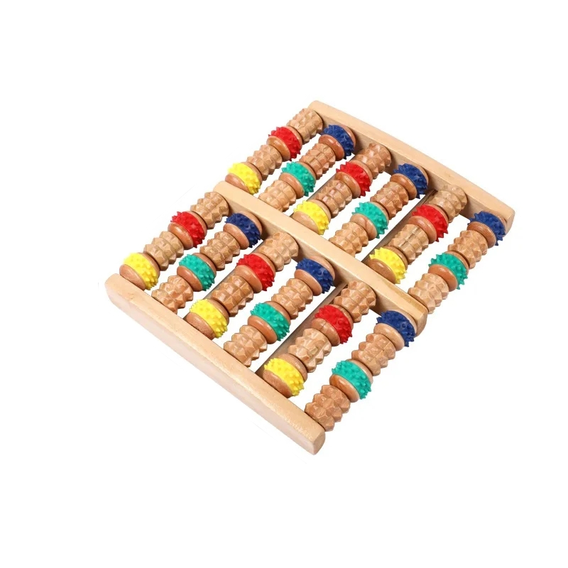 Premium Wooden Foot Massager Roller - Reflexology Tool for Muscle Relaxation, Pain Relief, Spa Gift for Anxiety, Insomnia, Varicose Veins, and Joint Pain Treatment